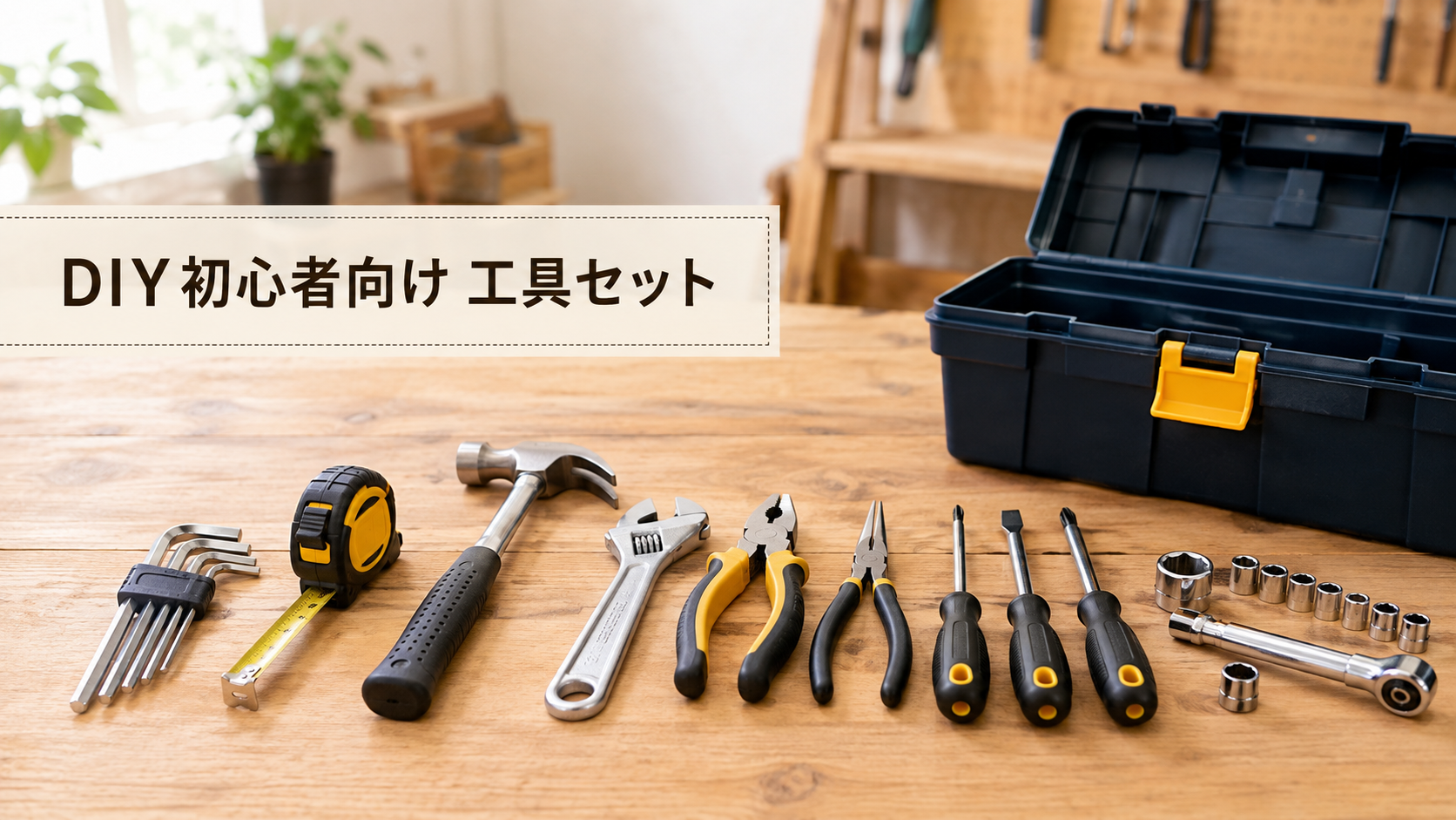 DIY初心者向けの工具セットと工具箱