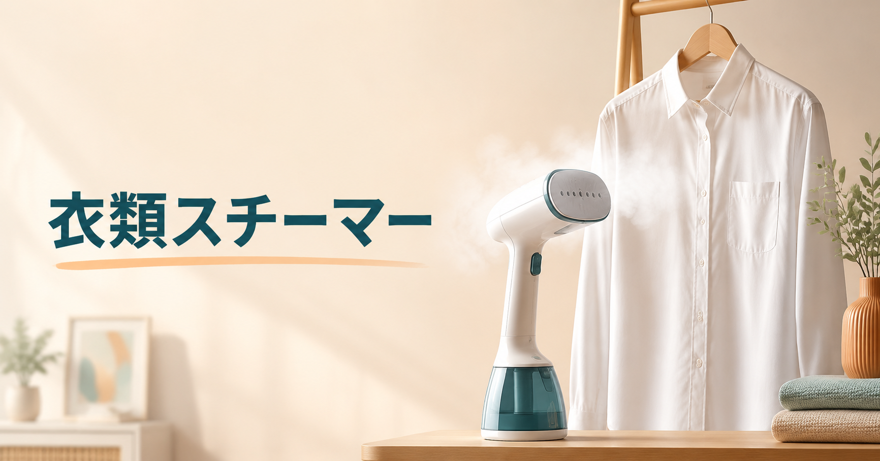 シャツのしわを伸ばす衣類スチーマー
